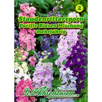 Nemțișor (Delphinium) Pacific, mix multicolor imagine 6