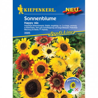 Floarea soarelui decorativă Happy F1, mix multicolor Kiepenkerl imagine 1