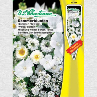 Flori de vară White Garden, mix multicolor imagine 1