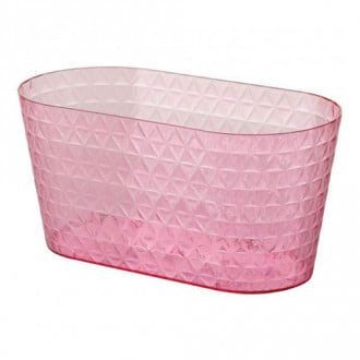 Mască de ghiveci transparentă Diamond Petit box, roz, 23 cm imagine 2