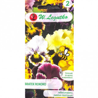Panseluțe cu flori mari Rococo, mix multicolor imagine 5