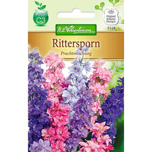 Delphinium (Nemțișor) cu flori mari, mix multicolor Chrestensen imagine 1 articol 78908