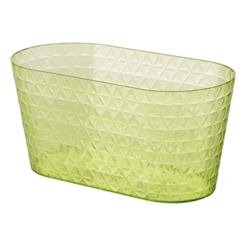 Mască de ghiveci transparentă Diamond Petit box, verde lime, 23 cm imagine 1 articol 87389
