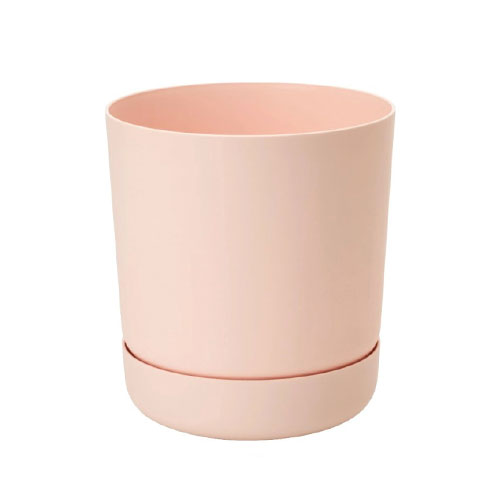 Set de ghiveci și farfurie Satina, roz pudrat, 17 cm imagine 1 articol 87403