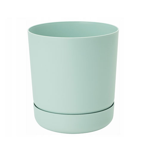 Set de ghiveci și farfurie Satina, verde mentă, 17 cm imagine 1 articol 87404