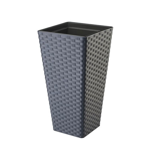 Set de mască și ghiveci pătrat Ratan Slim, antracit, 30 cm articol fotografie 1 Set de mască și ghiveci pătrat Ratan Slim, antracit, 30 cm imagine 1 articol 87377