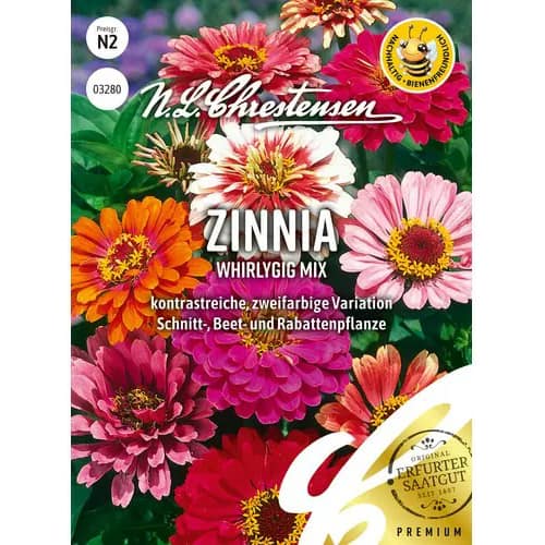 Zinnia (Cârciumăreasă) Whirlygig, mix multicolor imagine 1 articol 87824